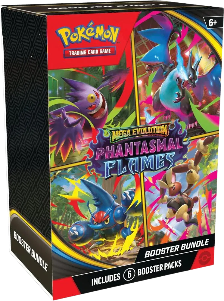 Pokémon TCG: Mega Evolution Phantasmal Flames – Booster Bundle (6-pack)