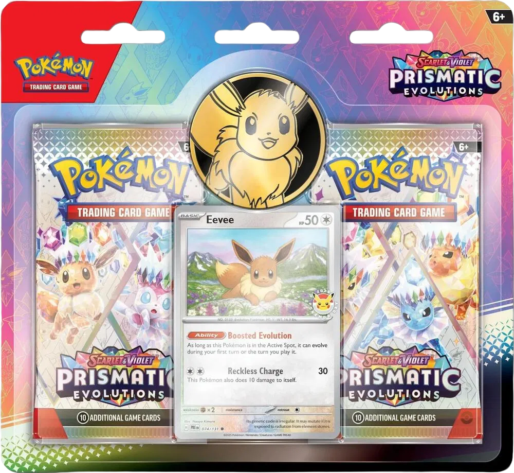 Pokémon TCG: Scarlet & Violet Prismatic Evolutions – 3-Pack Blister (Eevee)