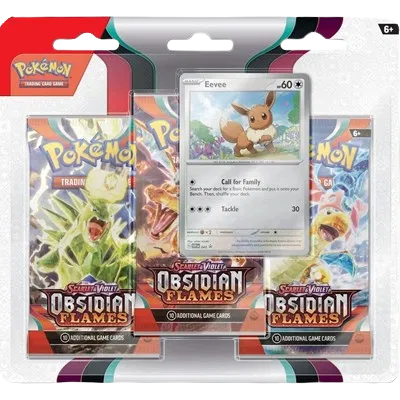 Pokémon TCG: Scarlet & Violet Obsidian Flames – 3-Pack Blister (Eevee)