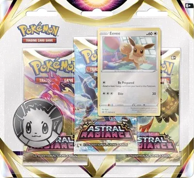 Pokémon TCG: Sword & Shield Astral Radiance – 3-Pack Blister (Eevee)