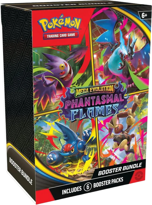 Pokémon TCG: Mega Evolution Phantasmal Flames – Booster Bundle (6-pack)
