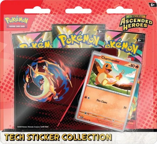 Pokémon TCG: Mega Evolution Ascended Heroes – Tech Sticker Collection (Charizard)