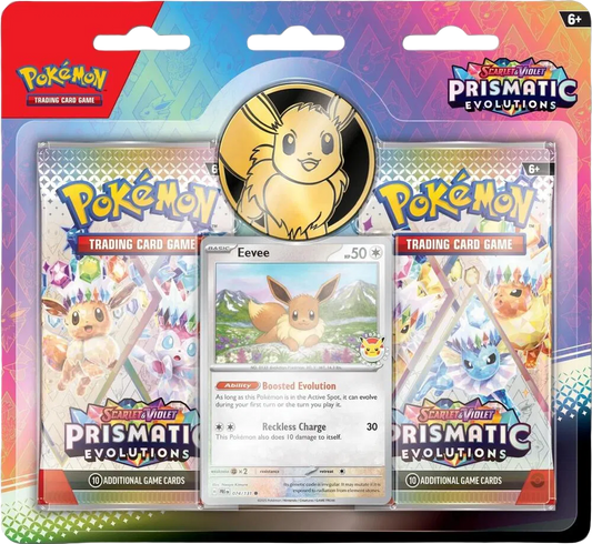 Pokémon TCG: Scarlet & Violet Prismatic Evolutions – 3-Pack Blister (Eevee)