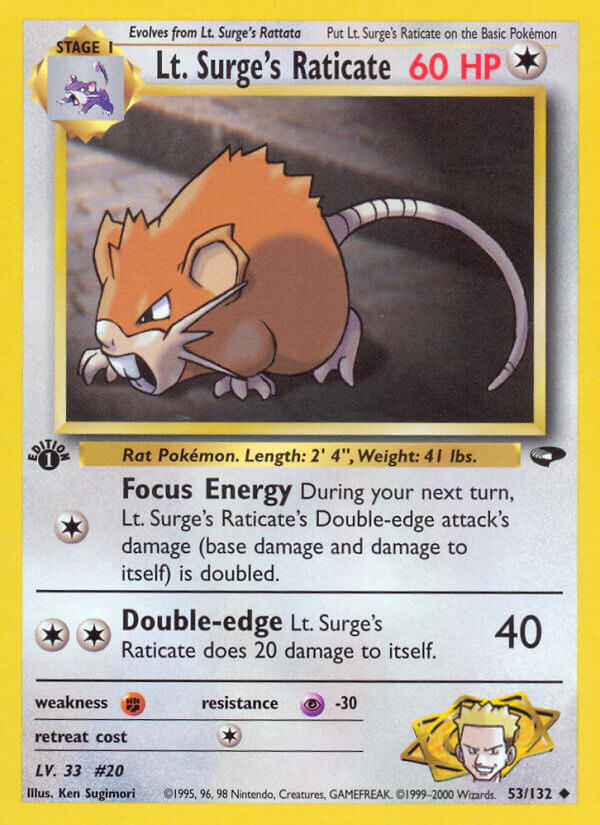 Lt. Surge's Raticate – Gym Challenge
